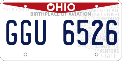 OH license plate GGU6526
