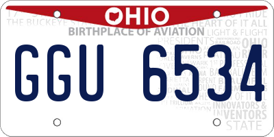 OH license plate GGU6534
