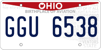OH license plate GGU6538