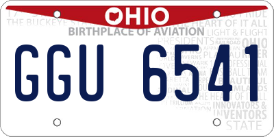 OH license plate GGU6541