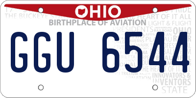 OH license plate GGU6544