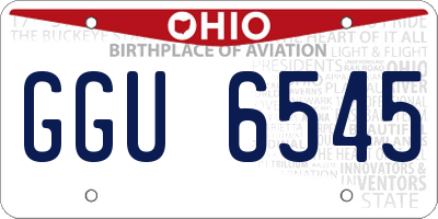 OH license plate GGU6545