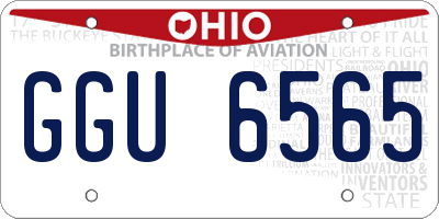 OH license plate GGU6565