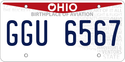 OH license plate GGU6567