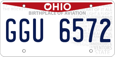 OH license plate GGU6572