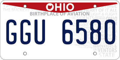 OH license plate GGU6580