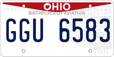 OH license plate GGU6583