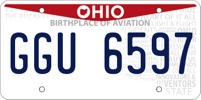 OH license plate GGU6597