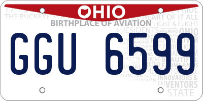 OH license plate GGU6599