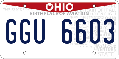 OH license plate GGU6603