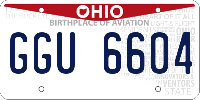 OH license plate GGU6604