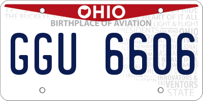 OH license plate GGU6606