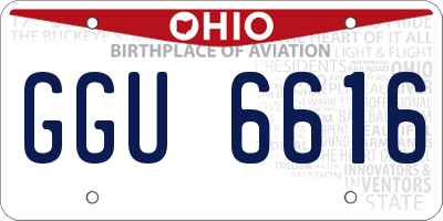 OH license plate GGU6616