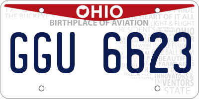 OH license plate GGU6623
