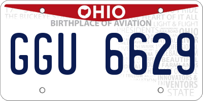 OH license plate GGU6629