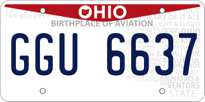 OH license plate GGU6637