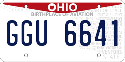 OH license plate GGU6641