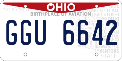 OH license plate GGU6642