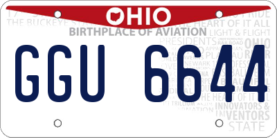 OH license plate GGU6644