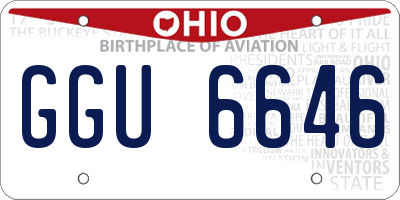 OH license plate GGU6646