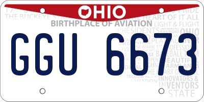 OH license plate GGU6673