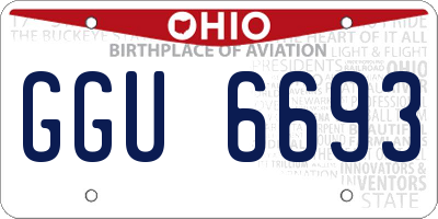 OH license plate GGU6693