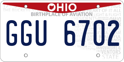OH license plate GGU6702