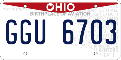 OH license plate GGU6703