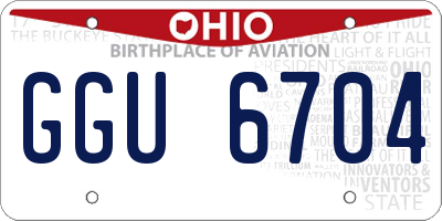 OH license plate GGU6704