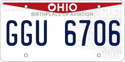 OH license plate GGU6706