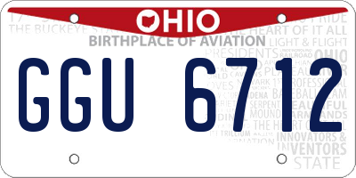OH license plate GGU6712