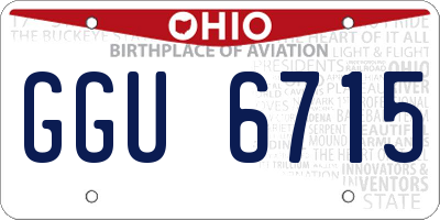 OH license plate GGU6715