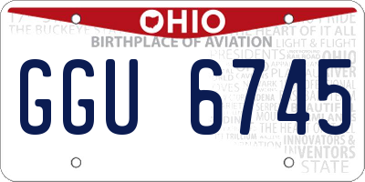OH license plate GGU6745