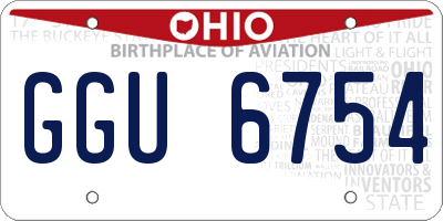 OH license plate GGU6754