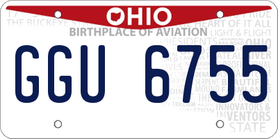 OH license plate GGU6755