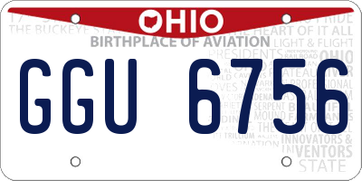 OH license plate GGU6756