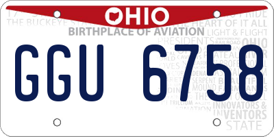 OH license plate GGU6758