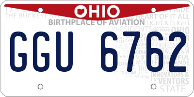 OH license plate GGU6762