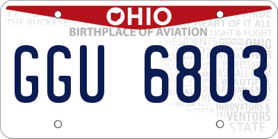 OH license plate GGU6803