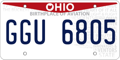 OH license plate GGU6805