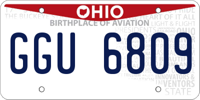 OH license plate GGU6809