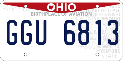 OH license plate GGU6813