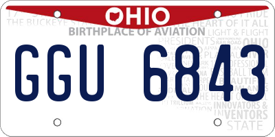 OH license plate GGU6843