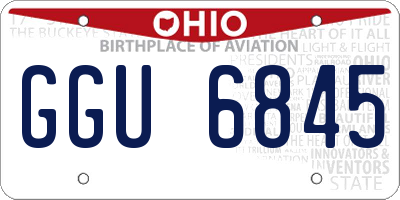 OH license plate GGU6845
