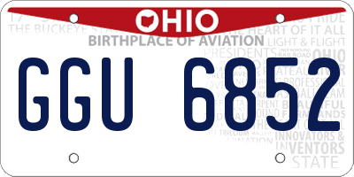 OH license plate GGU6852