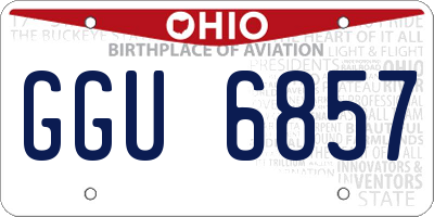 OH license plate GGU6857