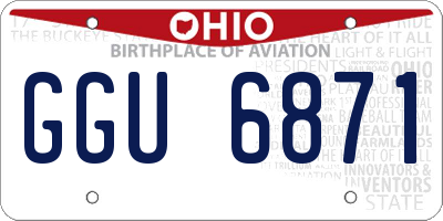 OH license plate GGU6871