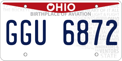 OH license plate GGU6872