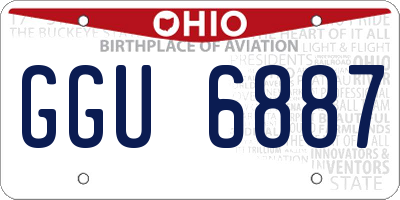 OH license plate GGU6887