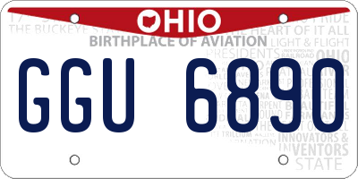 OH license plate GGU6890